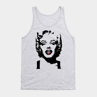 Iconic Marilyn Monroe: Bring Glamour to Your Space! Vintage Retro Style Red Lips Version Tank Top